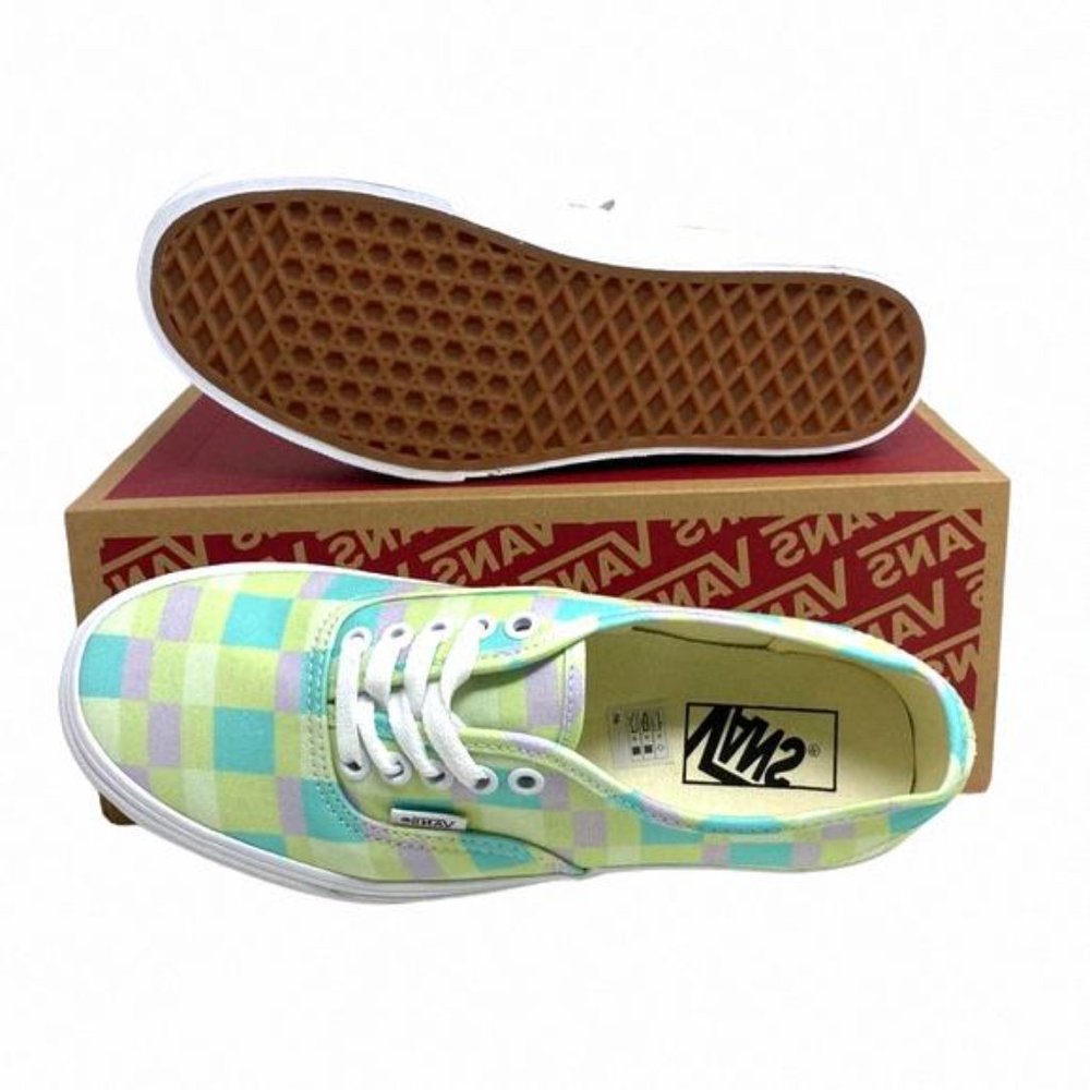 VANS Authentic Platform Shoes Pastel Picnic Canvas VN0A5KXXPP5 Size Women Multi - Picture 6 of 13